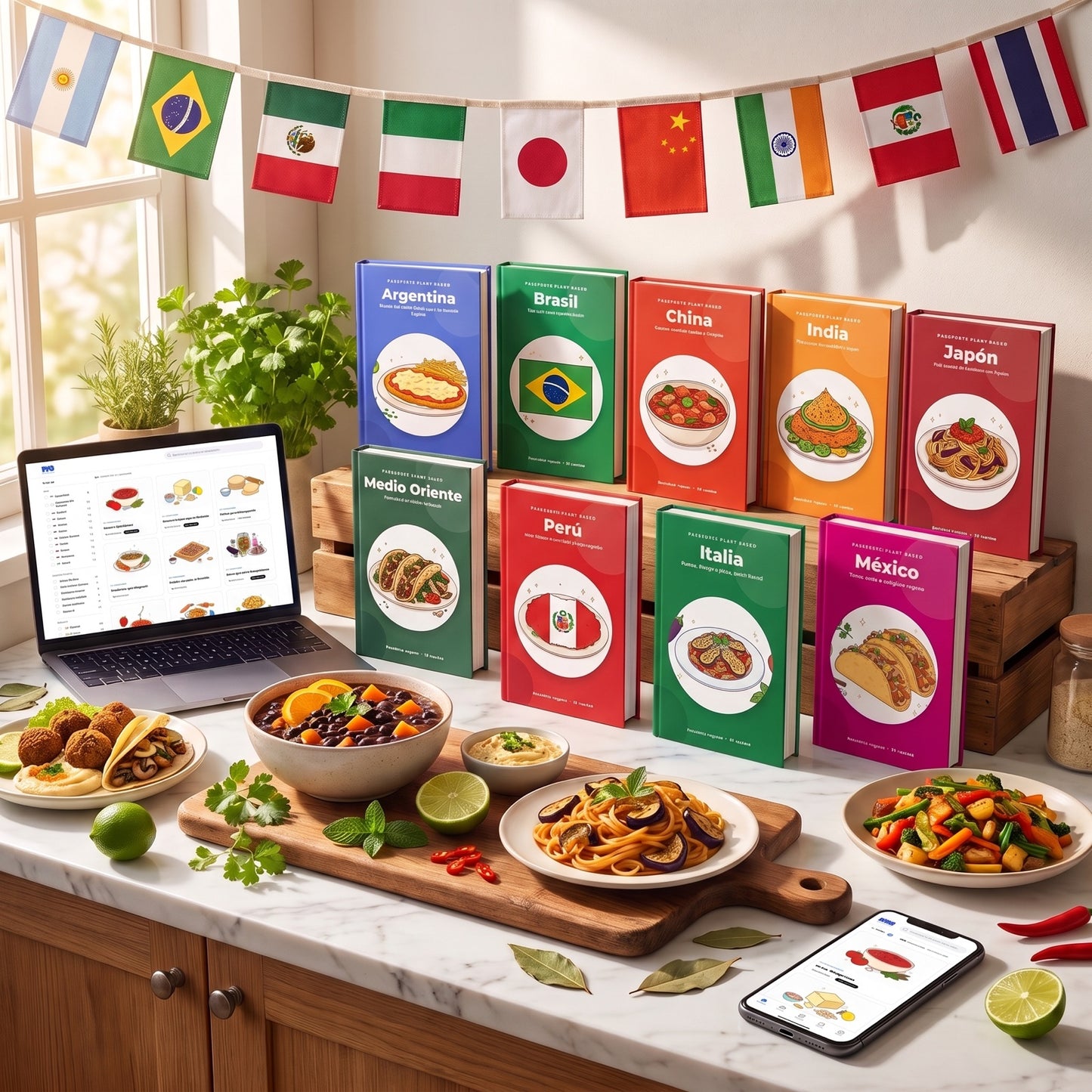Pasaporte Plant Based. Recetas del mundo, veganizadas. Ebooks + versión web.
